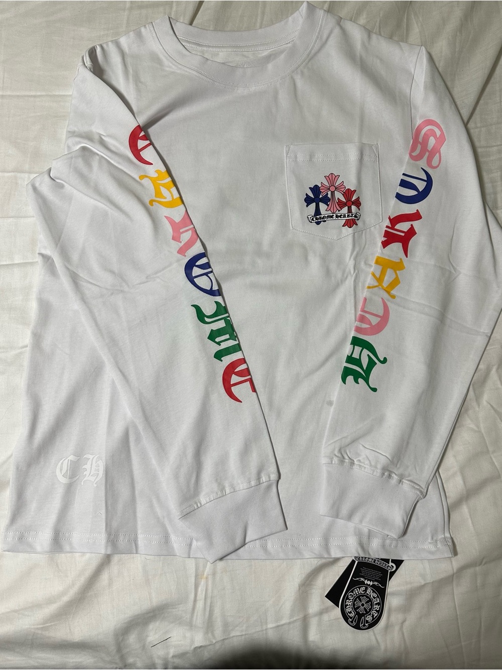 Chrome hearts multi color Cross white long sleeve